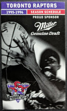 Load image into Gallery viewer, 1995/1996 Toronto Raptors Inaugural Season Pocket Schedules x8 Variations NBA