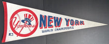 Load image into Gallery viewer, 1977/1978 New York Yankees Vintage World Champion 30" Felt Pennant Banner MLB