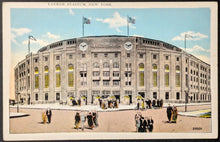 Load image into Gallery viewer, Early 1920's Era New York Yankee Stadium Haberman's Vintage Baseball Postcard