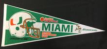 Load image into Gallery viewer, 1987 Fiesta Bowl National Championship Pennant Miami Hurricanes NCAA Football