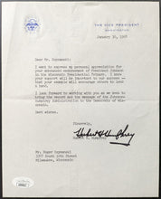 Load image into Gallery viewer, 1968 Hubert Humphrey Signed Letter Vice President Letterhead U.S.A. Politics JSA