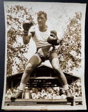 Load image into Gallery viewer, 1934 Type 1 Photo Heavyweight Champion Primo Carnera + 1935 Signed Sheet JSA Vtg