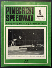 Load image into Gallery viewer, 1971 Pinecrest Speedway O'Keefe Trophy Stock Car Race Program Driver Lineup Vtg