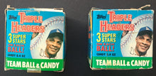 Load image into Gallery viewer, 1992 Topps Major League Baseball Triple Headers Original Box Balls + Stand
