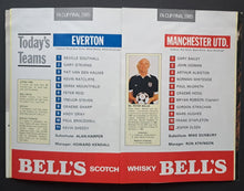 Load image into Gallery viewer, 1985 FA Cup Final Program Everton Football Club Vs Manchester United Soccer