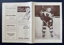 Load image into Gallery viewer, 1939 Stanley Cup Semi-Final Boston Garden Playoff Program Hockey NHL Bruins