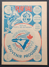 Load image into Gallery viewer, 1977 First Ever Toronto Blue Jays Spring Training Program MLB Baseball Dunedin