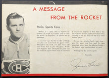 Load image into Gallery viewer, 1963 Maurice Richard Hockey Instructional Booklet NHL Montreal Canadiens Vintage