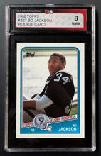 Load image into Gallery viewer, 1988 Topps #327 Bo Jackson Football Card KSA 8 NMM Oakland Raiders Vintage NFL