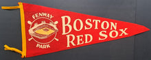 Load image into Gallery viewer, Circa 1940s Boston Red Sox Fenway Park Vintage Full Sized MLB Pennant