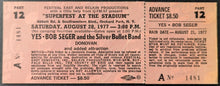 Load image into Gallery viewer, 1977 Superfest Concert Ticket Yes Bob Seger & The Silver Bullet Band Donovan Vtg