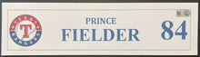 Load image into Gallery viewer, Prince Fielder Texas Rangers Game Used 2015 ALDS G5 Locker Name Plate MLB Holo