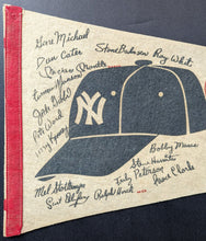 Load image into Gallery viewer, 1970s New York Yankees Stadium Facsimile Team Autographed Pennant Vintage Banner