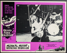 Load image into Gallery viewer, 1970 Musical Mutiny & Weekend Rebellion Movie Iron Butterfly GFR Lobby Card