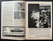 Load image into Gallery viewer, 1964 Stanley Cup Finals Game 1 Program + Ticket Stub Maple Leafs Red Wings Vtg