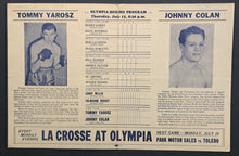 Load image into Gallery viewer, Detroit Olympia July 15 1950 Boxing Program Motown Founder Berry Gordy Fights