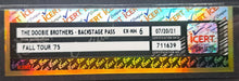 Load image into Gallery viewer, 1975 Doobie Brothers Concert Ticket Rock Music Backstage Pass Vintage iCERT