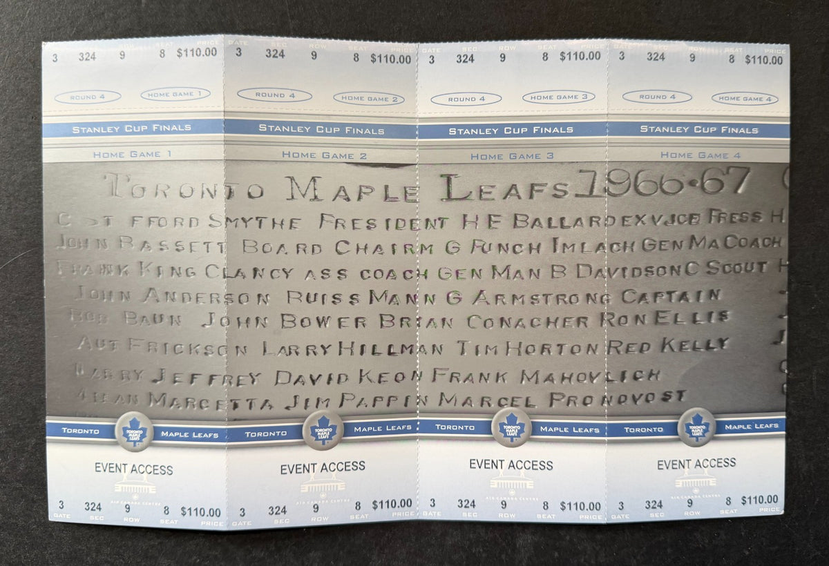 Toronto Maple Leafs Phantom Stanley Cup Finals Ticket Set NHL Hockey S ...