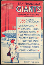 Load image into Gallery viewer, 1966 San Francisco Giants Cincinnati Reds Candlestick Park Baseball Game Program