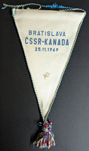 Load image into Gallery viewer, 1969 International Hockey Team Czechoslovakia vs Canada Pennant Vintage