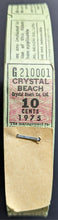 Load image into Gallery viewer, 1975 Crystal Beach Amusement Park Full Roll of Ride/Attraction Tickets Vintage