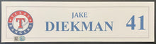 Load image into Gallery viewer, Jake Diekman Texas Rangers Game-Used 2015 ALDS Game 5 Locker Name Plate MLB Holo