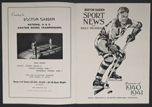 Load image into Gallery viewer, 1941 NHL Stanley Cup Quarterfinal Playoff Boston Garden Vintage Hockey Program