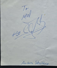 Load image into Gallery viewer, Peter + Anton Stastny Brothers Signed Autographed Sheet NHL Vtg Hall Of Fame