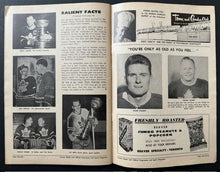 Load image into Gallery viewer, 1964 Stanley Cup Finals Game 1 Program + Ticket Stub Maple Leafs Red Wings Vtg