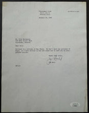 Load image into Gallery viewer, 1965 Jim Hall Champion Driver Signed Letter On Chaparral Cars Letterhead JSA Vtg