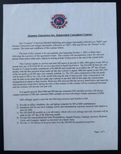 Load image into Gallery viewer, 2002 Contract Signed By NHL Enforcer Dave The Hammer Schultz Beckett Auction LOA