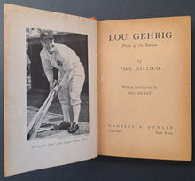 Load image into Gallery viewer, Hard Cover Lou Gehrig Book Vintage MLB Baseball New York Yankees Film