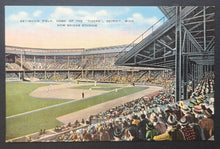 Load image into Gallery viewer, Circa 1930 Navin Field Detroit Michigan MLB Baseball Stadium Postcard Vintage