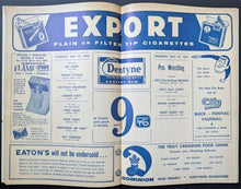 Load image into Gallery viewer, 1962 Maple Leaf Gardens Wrestling Sports Magazine Program Vintage