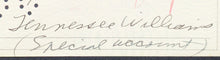 Load image into Gallery viewer, 1945 Tennessee Williams Signed Autographed Vintage Bank Cheque Playwright