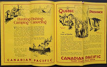 Load image into Gallery viewer, 1926 Canadian Pacific Schedule for Railways and Steamships Vintage Historical