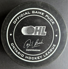 Load image into Gallery viewer, 2022 Ontario Hockey League OHL Conference Finals Game Puck Bobby Orr Trophy