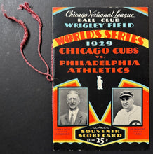 Load image into Gallery viewer, 1929 World Series Wrigley Field Program Chicago Cubs Philadelphia Athletics MLB