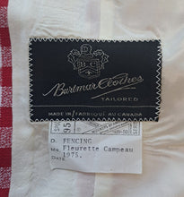 Load image into Gallery viewer, 1975 Fleurette Campeau Olympic Trials Candian Fencing Team Vintage Blazer