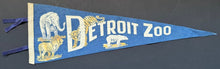 Load image into Gallery viewer, Circa 1940s Detroit Zoo 26 Inch Pennant With Tassels Vintage Marketing