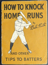 Load image into Gallery viewer, 1934 Set of 4 Babe Ruth How to Play Baseball Booklets New York Yankees MLB VTG