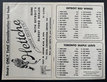 Load image into Gallery viewer, Red Wings Vs Maple Leafs Vintage Pre-Season NHL Program Terry Sawchuk 1st Game