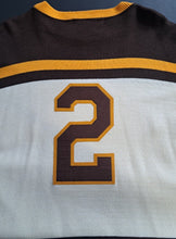 Load image into Gallery viewer, 1926/27 Boston Bruins #2 Eddie Shore Hockey Sweater Ebbets Field Flannels XL