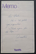 Load image into Gallery viewer, Al Martino Autographed Signed Photo + Letter + Postcard Hollywood Actor Singer