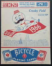 Load image into Gallery viewer, 1966 Crosley Field Baseball Scorecard Cincinnati Reds Vs New York Mets MLB