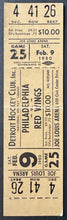 Load image into Gallery viewer, 1980 Joe Louis Arena First Season Full Unused Ticket Flyers Red Wings Vtg NHL