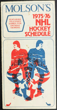 Load image into Gallery viewer, 1975/1976 Molson's NHL Hockey Schedule Vintage Calendar