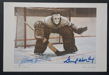 Load image into Gallery viewer, Ken Danby Hockey Greeting Card Signed Gump Worsley Harry Lumley Autographed JSA