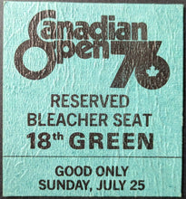 Load image into Gallery viewer, 1976 Canadian Open PGA Tournament Collection Press Pass + Pin Ticket Stub Button