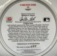 Load image into Gallery viewer, c1992 Carlton Fisk Autographed Signed Plate MLB Baseball Boston Red Sox VTG
